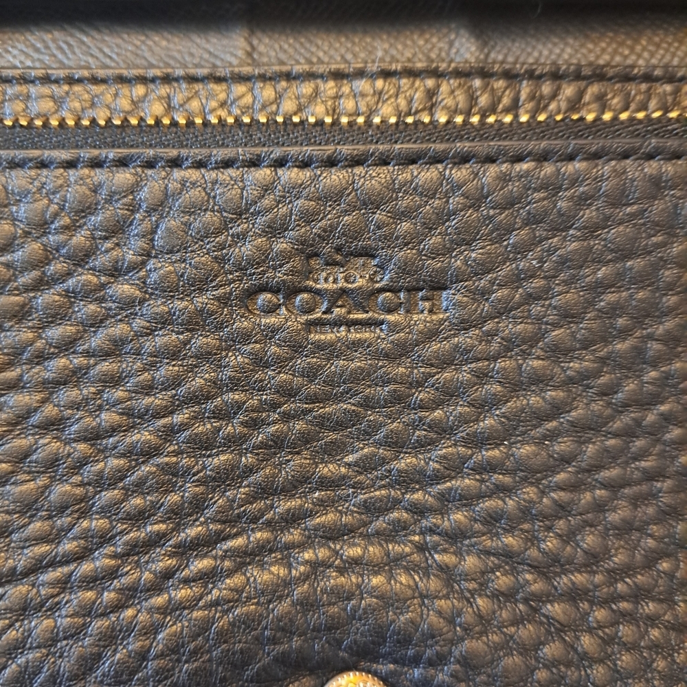 Coach Legacy Crossbody Bag F30256 Black Pebbled Leather Gold Hardware - Picture 7 of 9